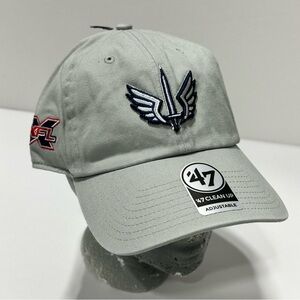 XFL St. Louis Battlehawks Hat 47 Brand Light Gray with Embroidered Emblem New